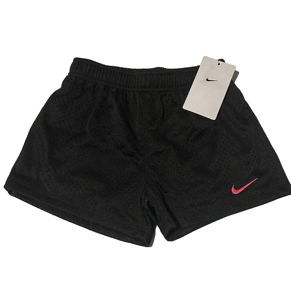 Nike Girl's Classic Mesh Shorts (Little Kids) Black 6X Little new‎